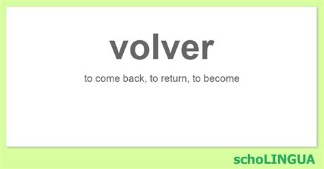 volver in english.